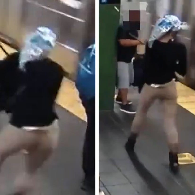 A sickening video shows a woman pushing a waiting passenger into incoming train in NYC