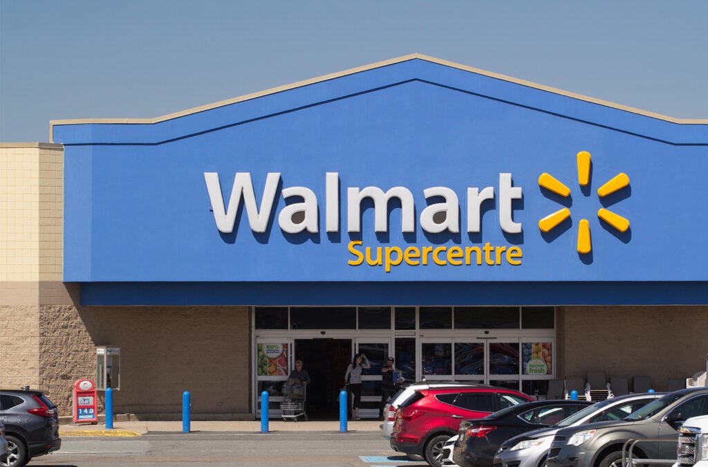 The front facade of a Walmart Supercenter