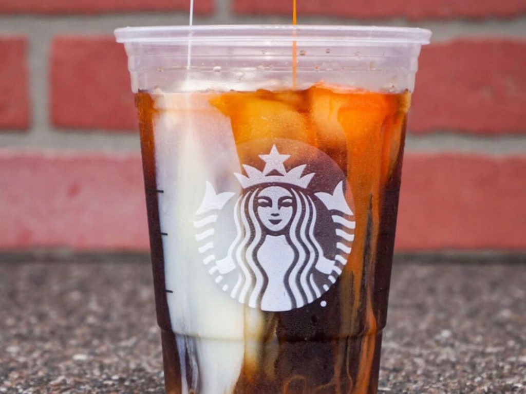 White chocolate and pumpkin Starbucks cold brew.