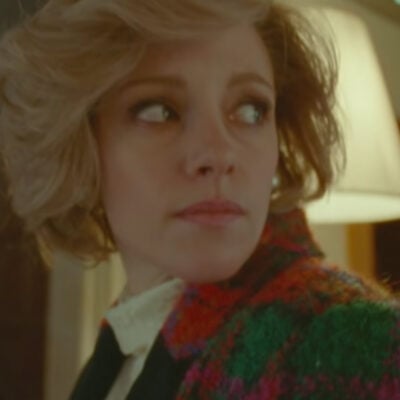 Screenshot of Kristen Stewart as Princess Diana in "Spencer"