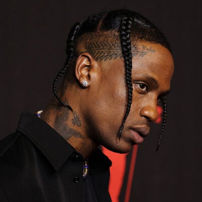 Close up of Travis Scott in 2021