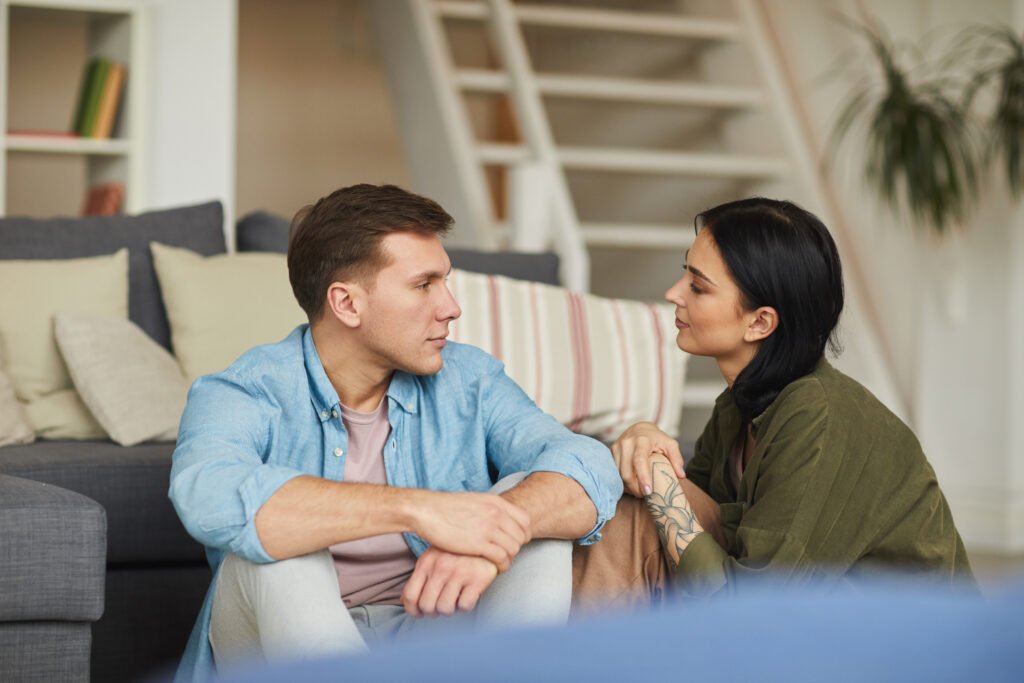 Couple talking