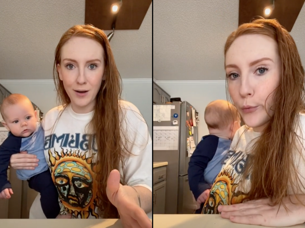 Chloe Sexton making a TikTok post.