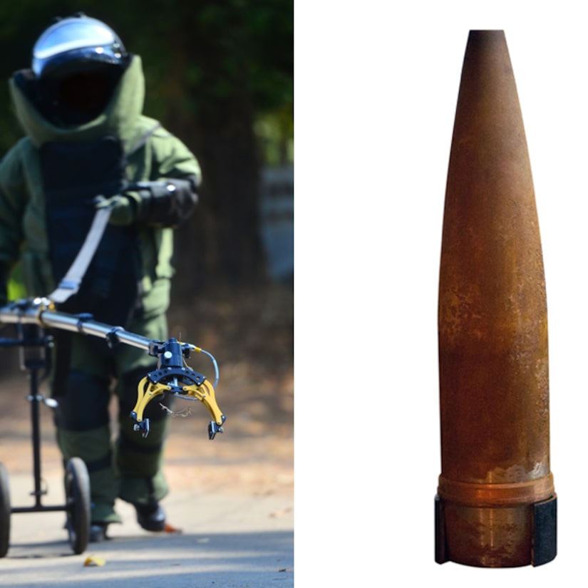 After a patient arrives with a WWII Artillery Shell, he is called by Bomb Squad to Call Hospital