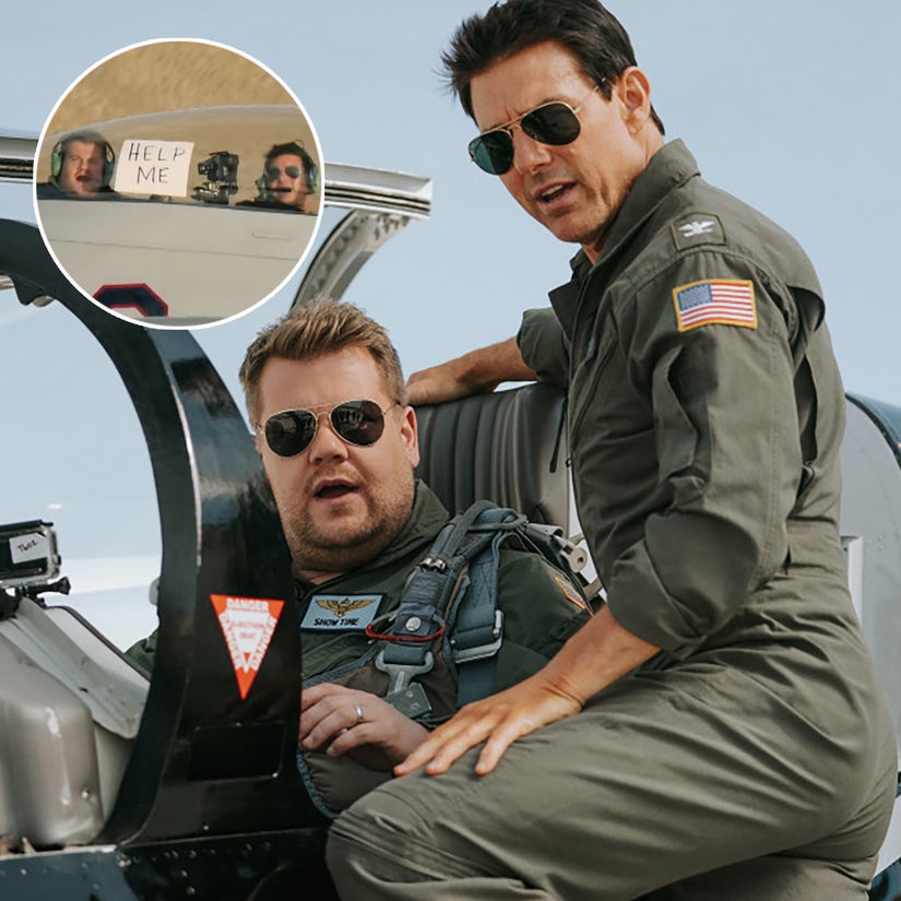 Tom Cruise Terrifies James Corden with Crazy Stunts in Top Gun Fighter Jet