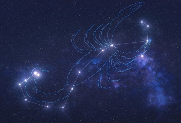 Scorpio constellation with outline