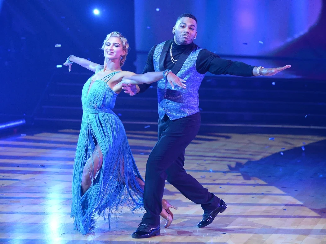 Nelly with dancing partner Daniella Karagach performing on 'Dancing With the Stars'