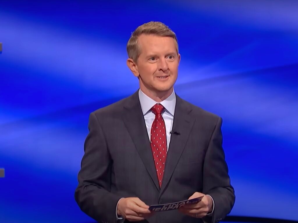 screenshot of Ken Jennings hosting Jeopardy!