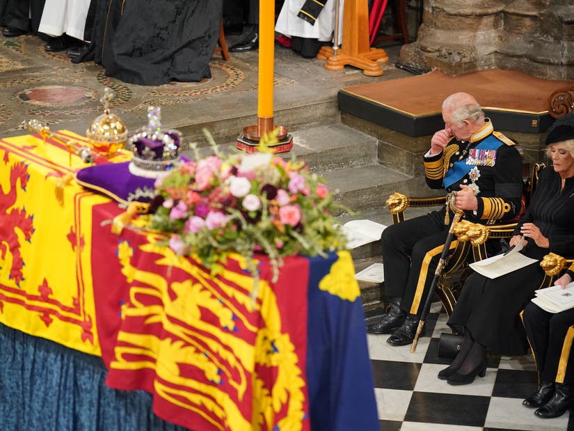 Sandra Oh and Bear Grylls Spotted at Queen Elizabeth II's State Funeral