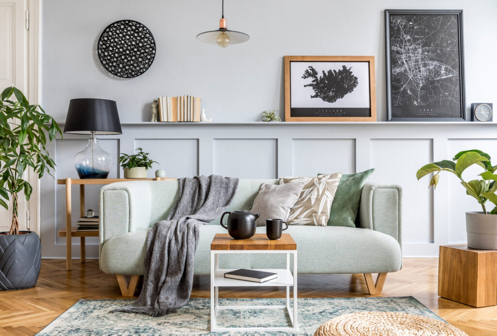 A stylish looking living room.