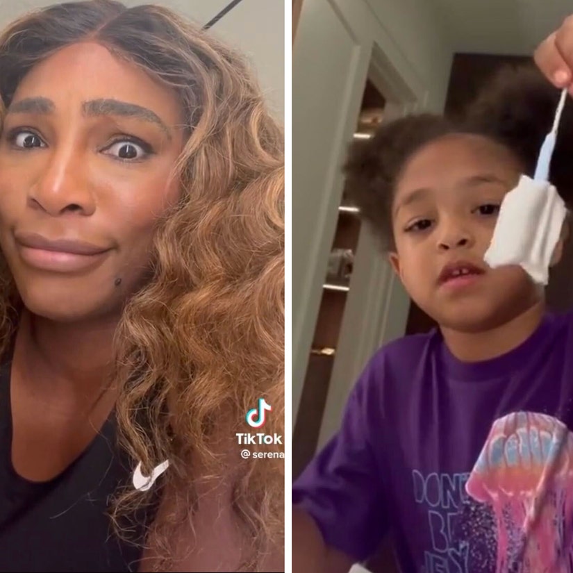 Serena Williams' Daughter Olympia Plays With Tampons Mistaking Them For Cat Toys