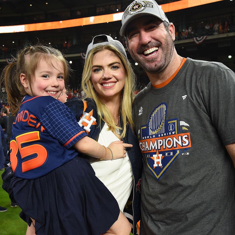 Kate Upton and Justin Verlander Celebrate World Series Win With Their Daughter Genevieve