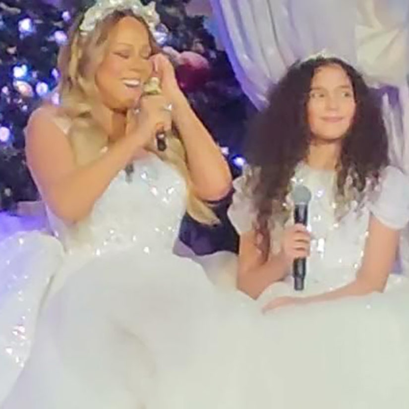 Mariah Carey Performs First-Ever Duet with Daughter Monroe at Christmas Show