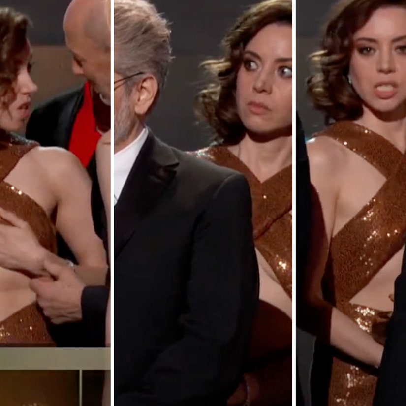 Aubrey Plaza Angry Outburst Caught on Camera at SAG Awards