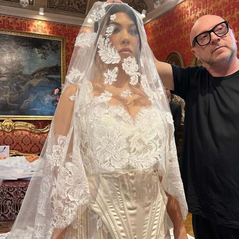 Kourtney Kardashian Reveals Topless Monica Bellucci Campaign Inspired Wedding Dress