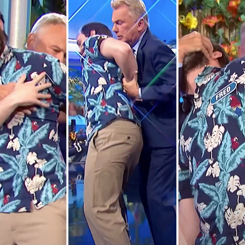 Watch Moment Pat Sajak Tackles Wheel of Fortune Contestant with Perfect Game