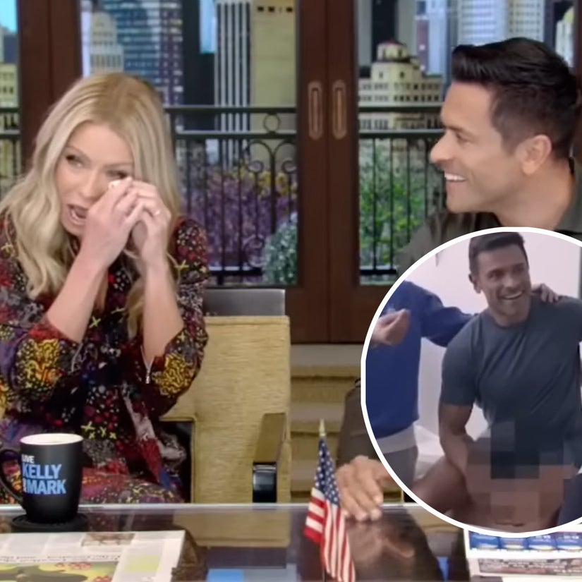 Mark Consuelos' Pixelated Crotch Makes Kelly Ripa Cry on 'Live'