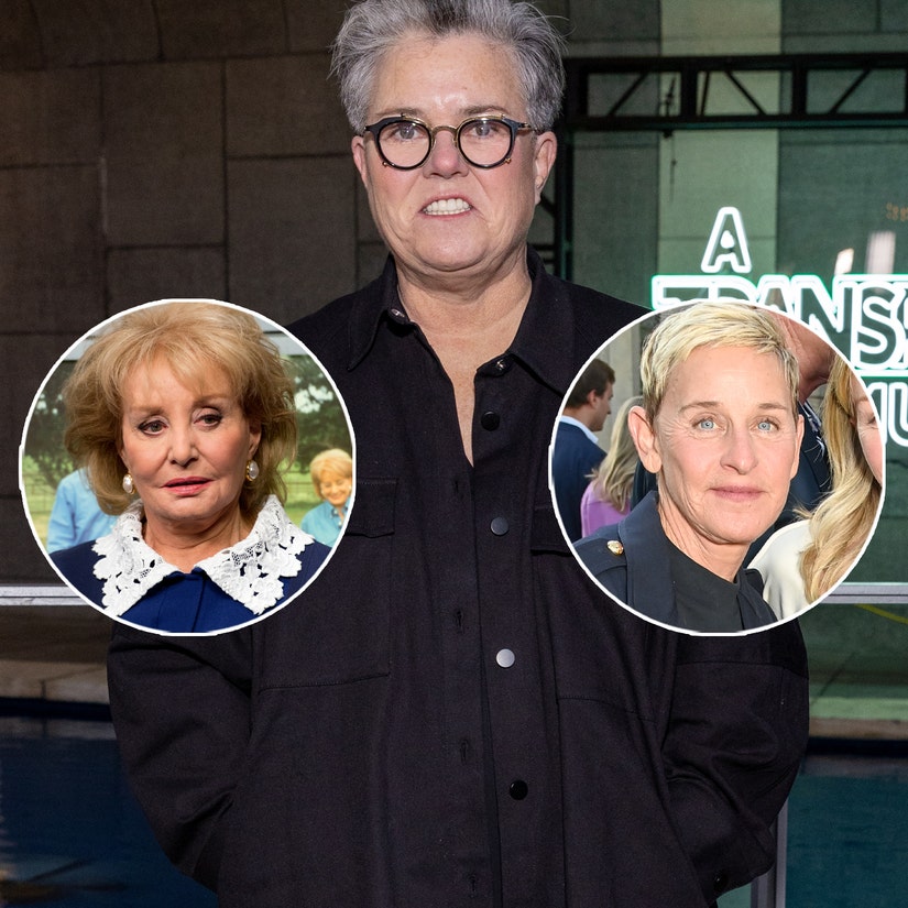 Rosie O'Donnell Recalls 'Huge Fight' with Barbara Walters, Ellen DeGeneres Falling Out